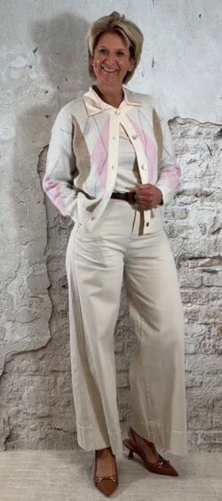 263030. Steffy lente vest ruit beige (3 februari weer op voorraad, je kunt al bestellen)