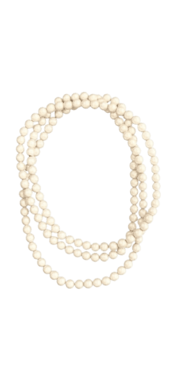 143515. Elastische ketting met alleen grote kralen beige