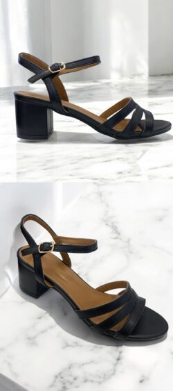 J-269. Sandaal met blokhak zwart