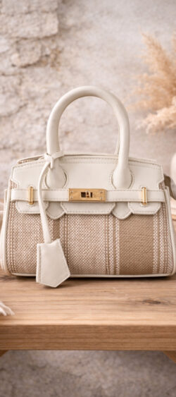 167067. Lily canvas mini bag off white/beige
