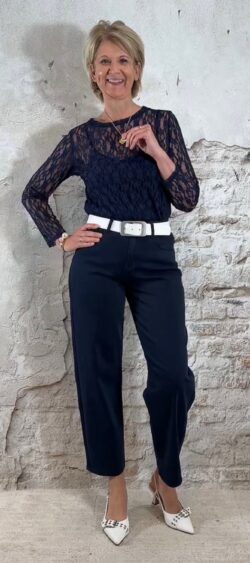 164063. 3D mom ballon jeans donkerblauw