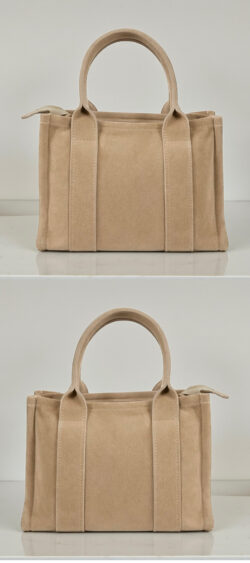 Suède tote bag beige