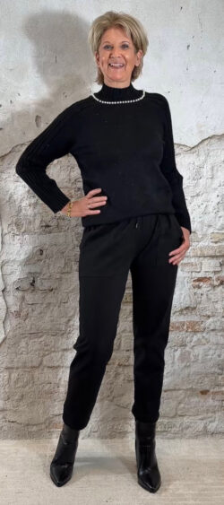 164249. Deal! Turtle pullover pearl zwart