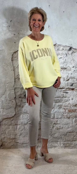 165137. Ailan iconic sweater lichtgeel