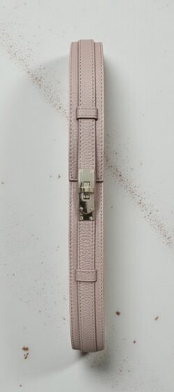 Leren fashion riem oudroze