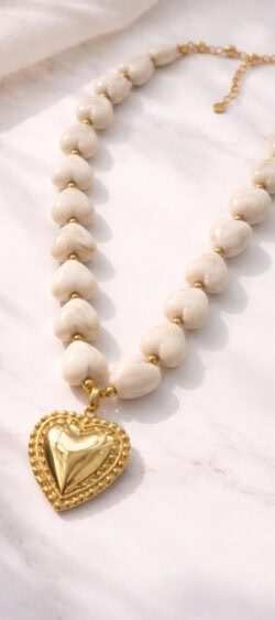 169267. Sil ketting chunky hearts (10 maart weer op voorraad, je kunt al bestellen)