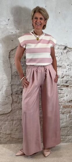 171610. Evy streep shirt kapmouw oudroze