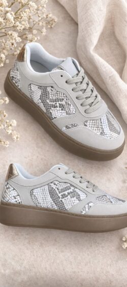 LS-706. Pallamano sneaker snake beige