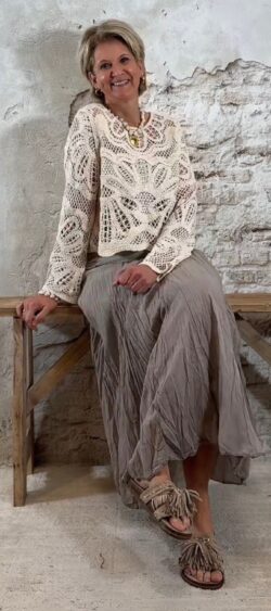 170112. Floor gehaakte top ecru