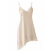 onderjurk beige, glanzend met kant