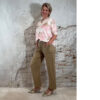 Linnen broek dames in camel kleur maat 38-42