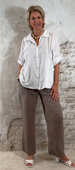 169809. Floor A-lijn blouse met zak wit