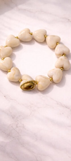 10* 167390. Sil elastische armband chunky hearts