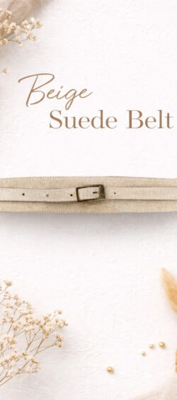 171967. Delicata riem suède leer zand