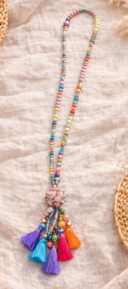 171871. Sil ibiza ketting star ball multi color