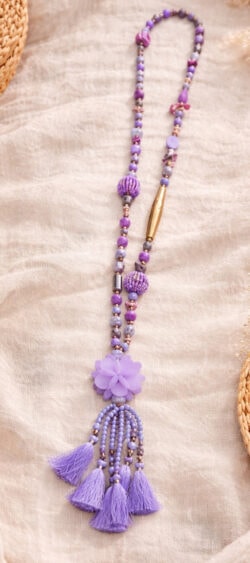 171866. Sil ibiza ketting flower ball Lila (1 april weer op voorraad, je kunt al bestellen)