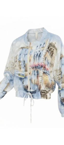 Evy cotton blouson Venice blue (8 april op voorraad, je kunt al bestellen)