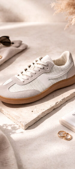 BS2212. Pallamano sneaker beige/ecru