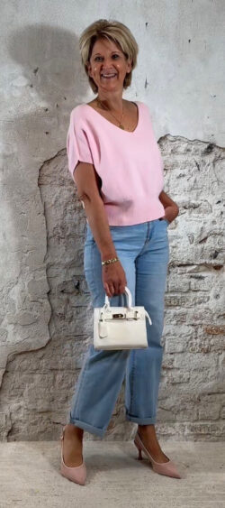 169491. Ailan pullover kapmouw roze