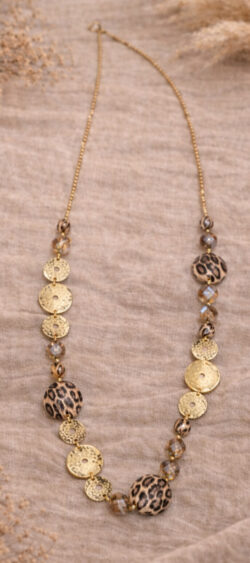 Lange ibiza ketting leopard Renske