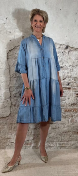 Soepele jeans jurk Bibi