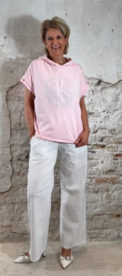 3D print hoodie korte mouw roze Elza