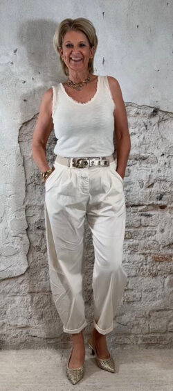 Vintage raffle hemd ecru Evy 179300 (5 mei op voorraad, je kunt al bestellen)