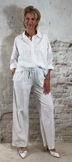 Cotton & jog blouse wit floor