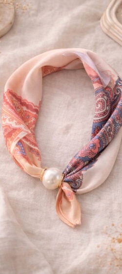 176023. Kraalsjaal met magneetsluiting dames | sjaal terra buttermilk jeansblauw✔️