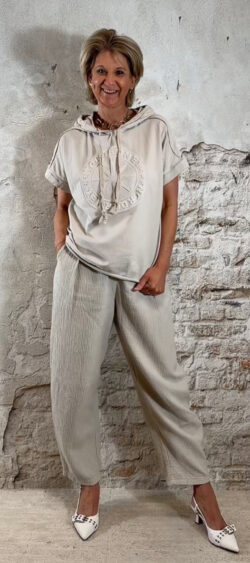 3D print hoodie korte mouw zand Elza