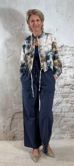 Katoenen blouson Venice donkerblauw Evy