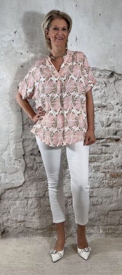 Deal print blouse roze
