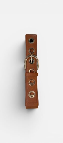 elastische fashion riem cognac