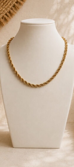 Halsketting gouden koord - Sil 210550