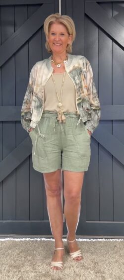 Blouson katoen Venice khaki - Evy 177237