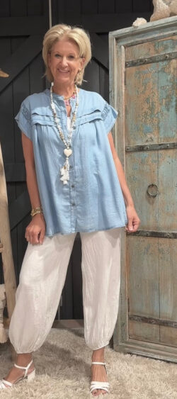 Oversized tencel jeansblouse - Elza 182755
