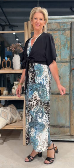 Strik bolero vest zwart - Evy 182809
