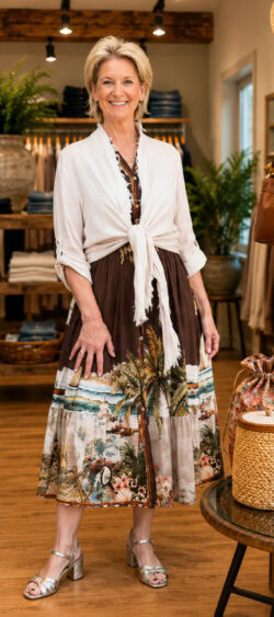Linnen bolero blouse beige Evy 183482
