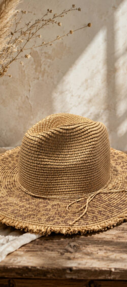Boho zomerhoed raffia Lio
