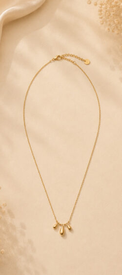 Ketting met druppel bedels goud Sil - 182791
