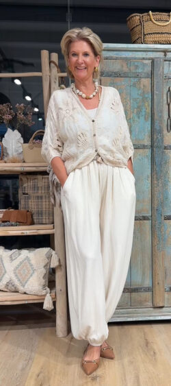 India vlinder vest shell ecru Nana - 184028