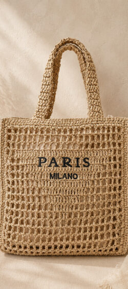 Raffia tote bag Paris Milano