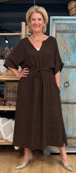 Oversized koord jurk zwart - Len 185840 (30 juni weer op voorraad, je kunt al bestellen)