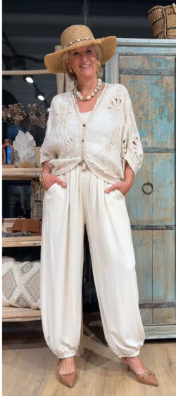 India vlinder vest shell ecru Nana - 184028