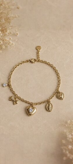 Bedel armband heart goud Sil - 182716