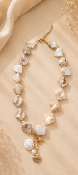 Schelpen ketting met hanger Sil - 182801