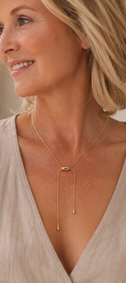Dunne Lariat ketting goud - Sil 188362
