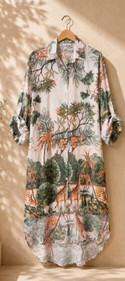 Tuniek blouse afrika khaki Len