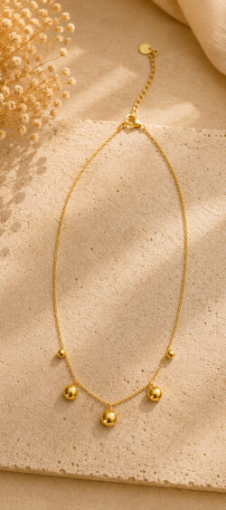 Ketting met gouden bollen goud Sil - 187849
