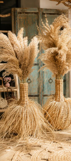 Bali raffia vaas - 187294